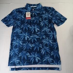Chaps Everyday Performance Polo Shirt Men Size S Marina Blue